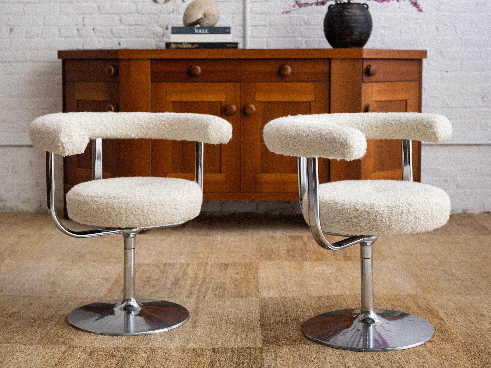 Finnish 1960s Chrome ‘Polar’ Chairs by Esko Pajamies for Lepo, Finland, a Pair For Sale