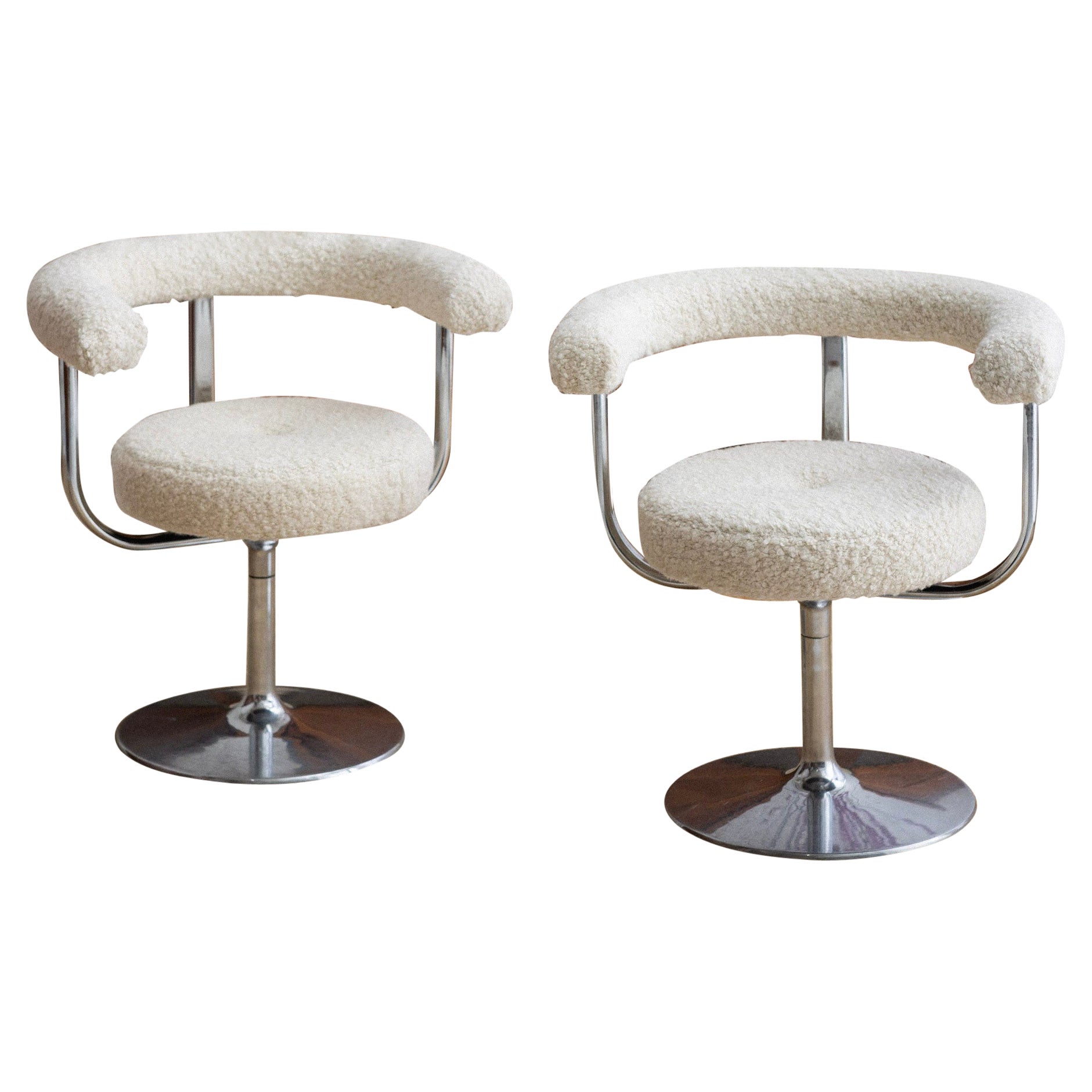 1960s Chrome ‘Polar’ Chairs by Esko Pajamies for Lepo, Finland, a Pair
