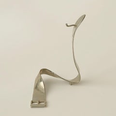 1960s Chrome Sculptural Wristband Shaped Pocket Watch Stand