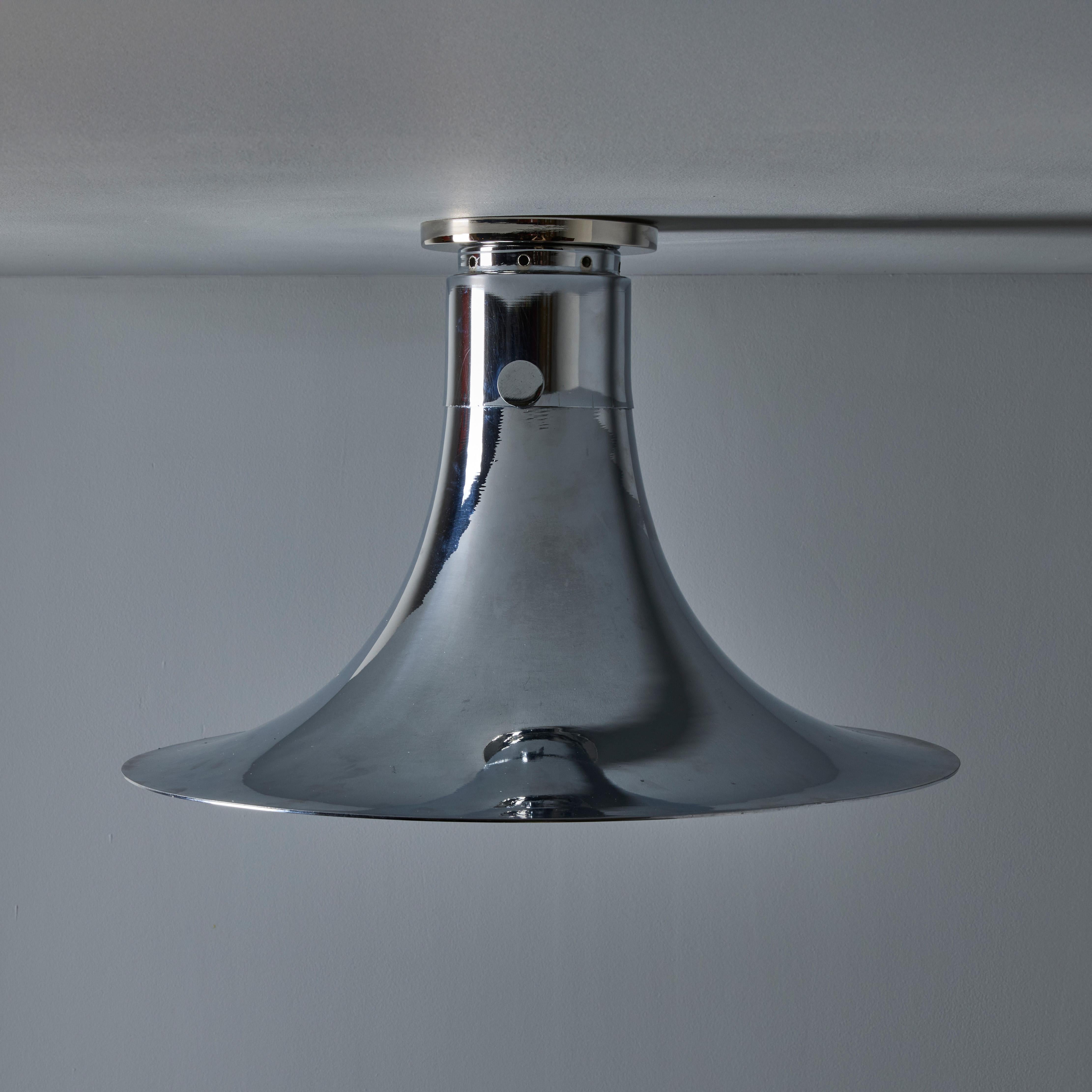 Lampada da soffitto cromata 'Tromba' degli anni '60 attribuita a Franco Albini per Sirrah in vendita 11