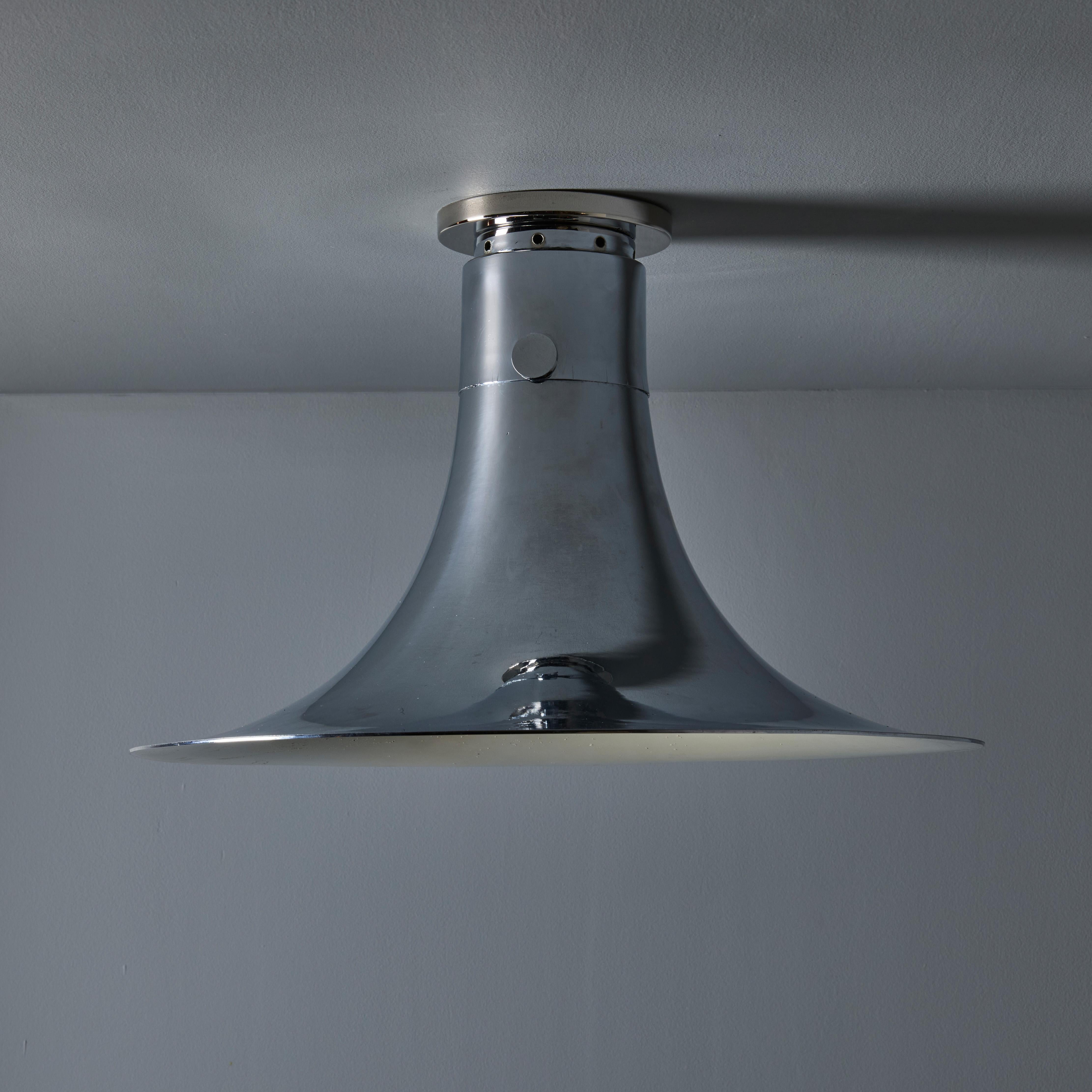 Metà XX secolo Lampada da soffitto cromata 'Tromba' degli anni '60 attribuita a Franco Albini per Sirrah in vendita