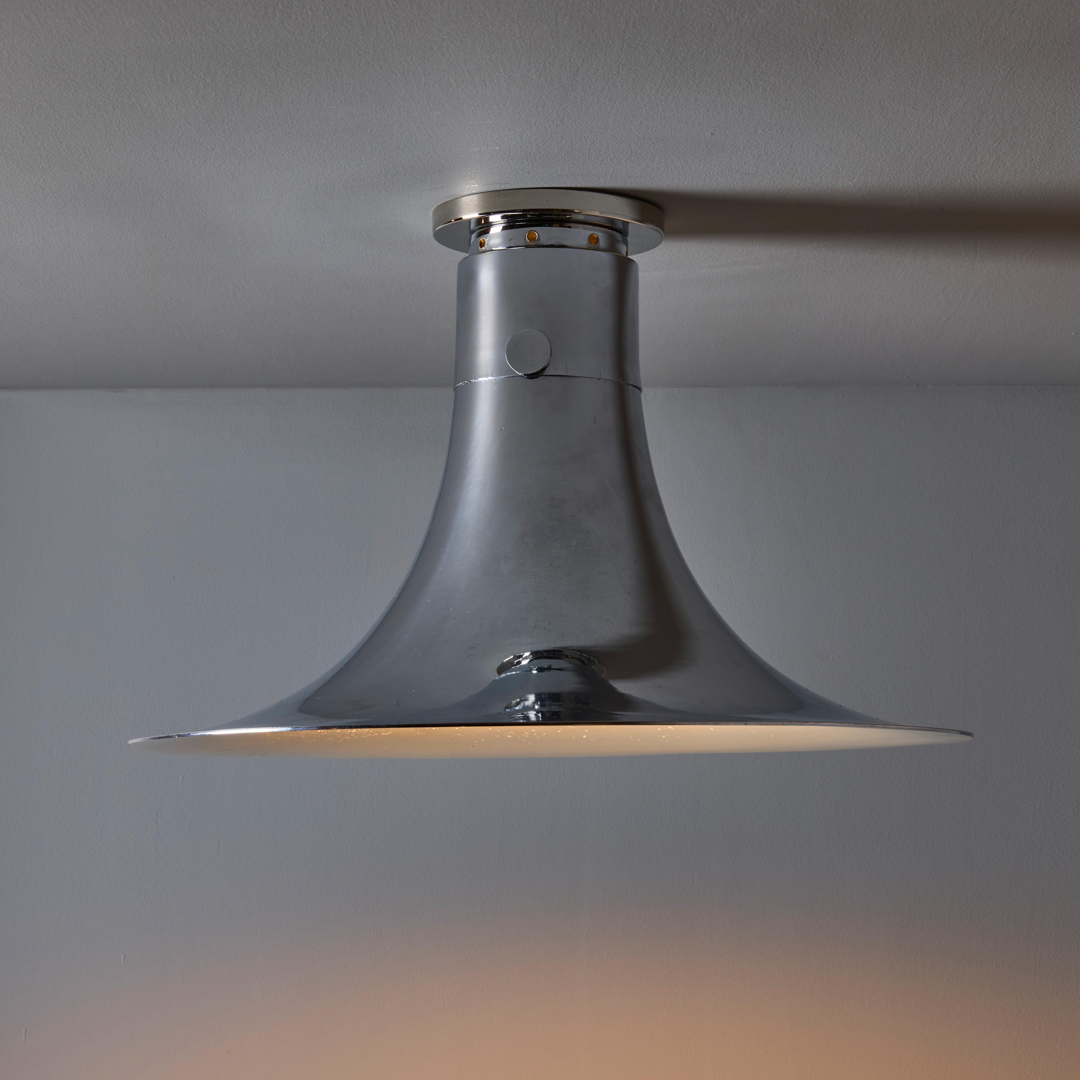 Metallo Lampada da soffitto cromata 'Tromba' degli anni '60 attribuita a Franco Albini per Sirrah in vendita