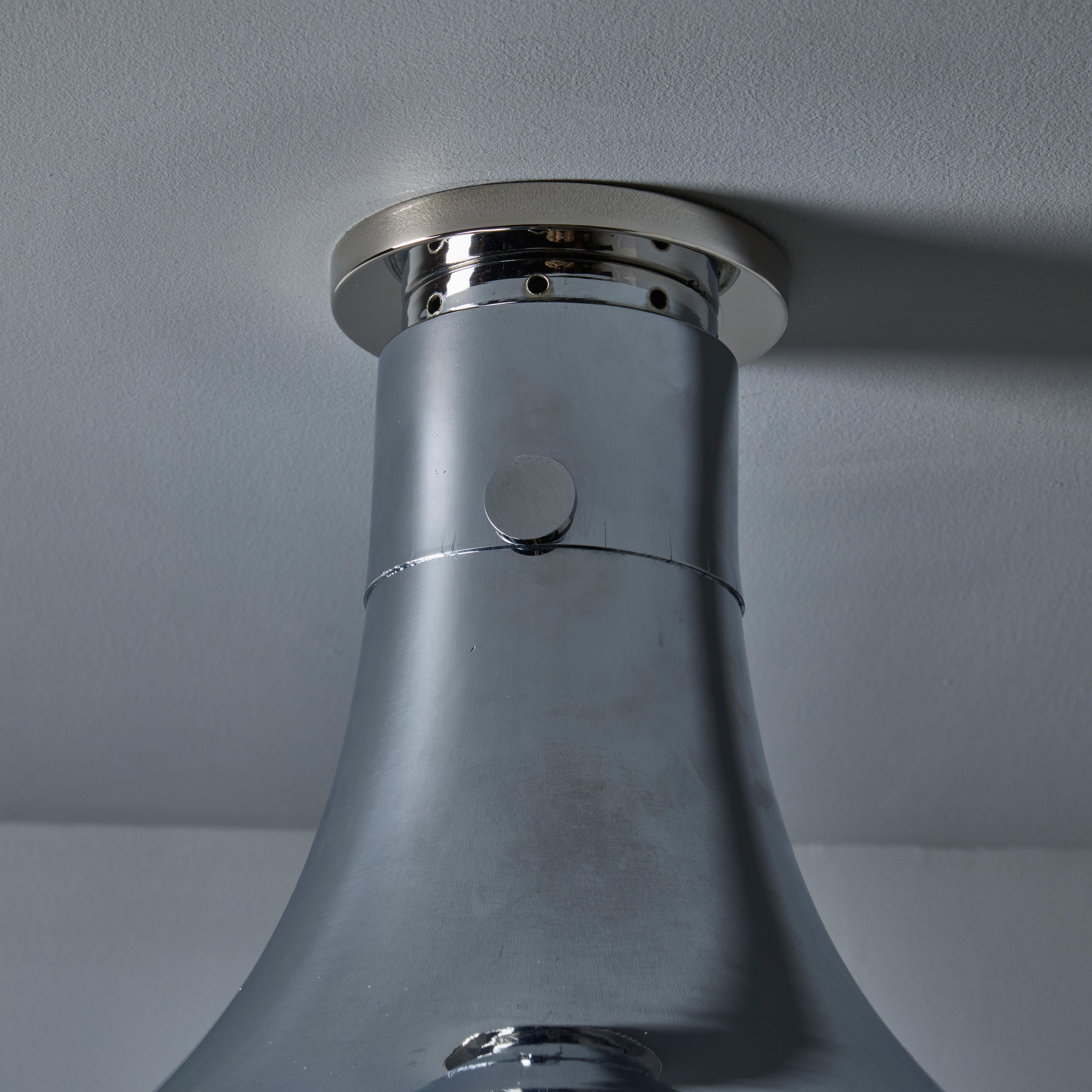 Lampada da soffitto cromata 'Tromba' degli anni '60 attribuita a Franco Albini per Sirrah in vendita 2