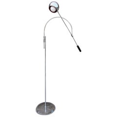 1960s Chromed Steel Orbiter Floor Lamp by Robert Sonneman