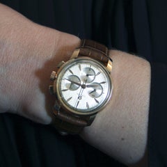 Omega Rose Gold Chronograph Mechanical Wristwatch, 1960s
