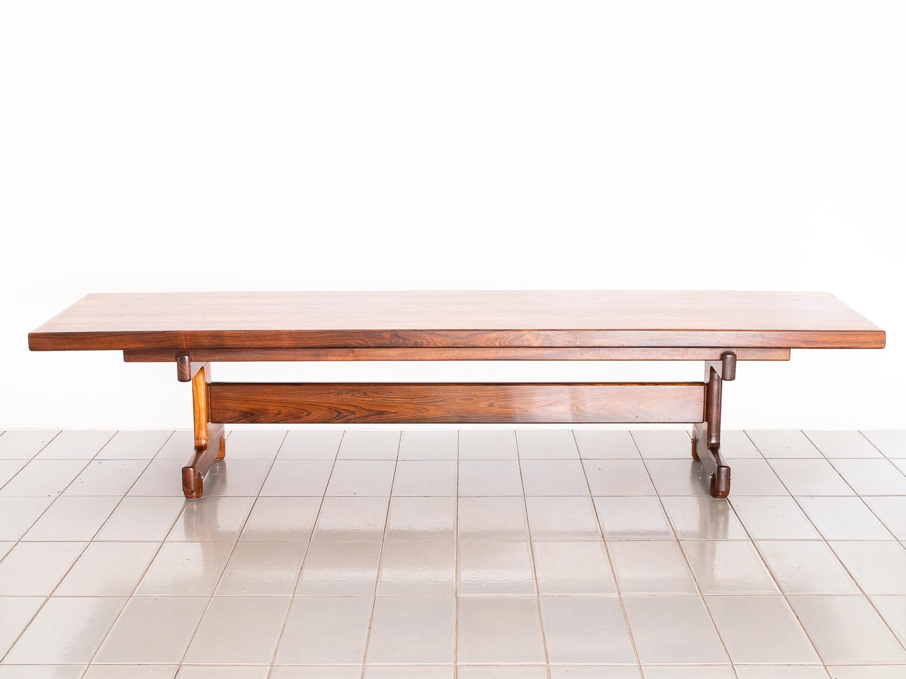 The Cinthia bench is mostly used as beautiful long coffee table. Piece is still in it's acquired condition, with no losses or gouges to the top. Can be restored as the client wants.