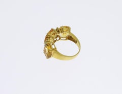 1960's Citrine Diamond Gold Ring
