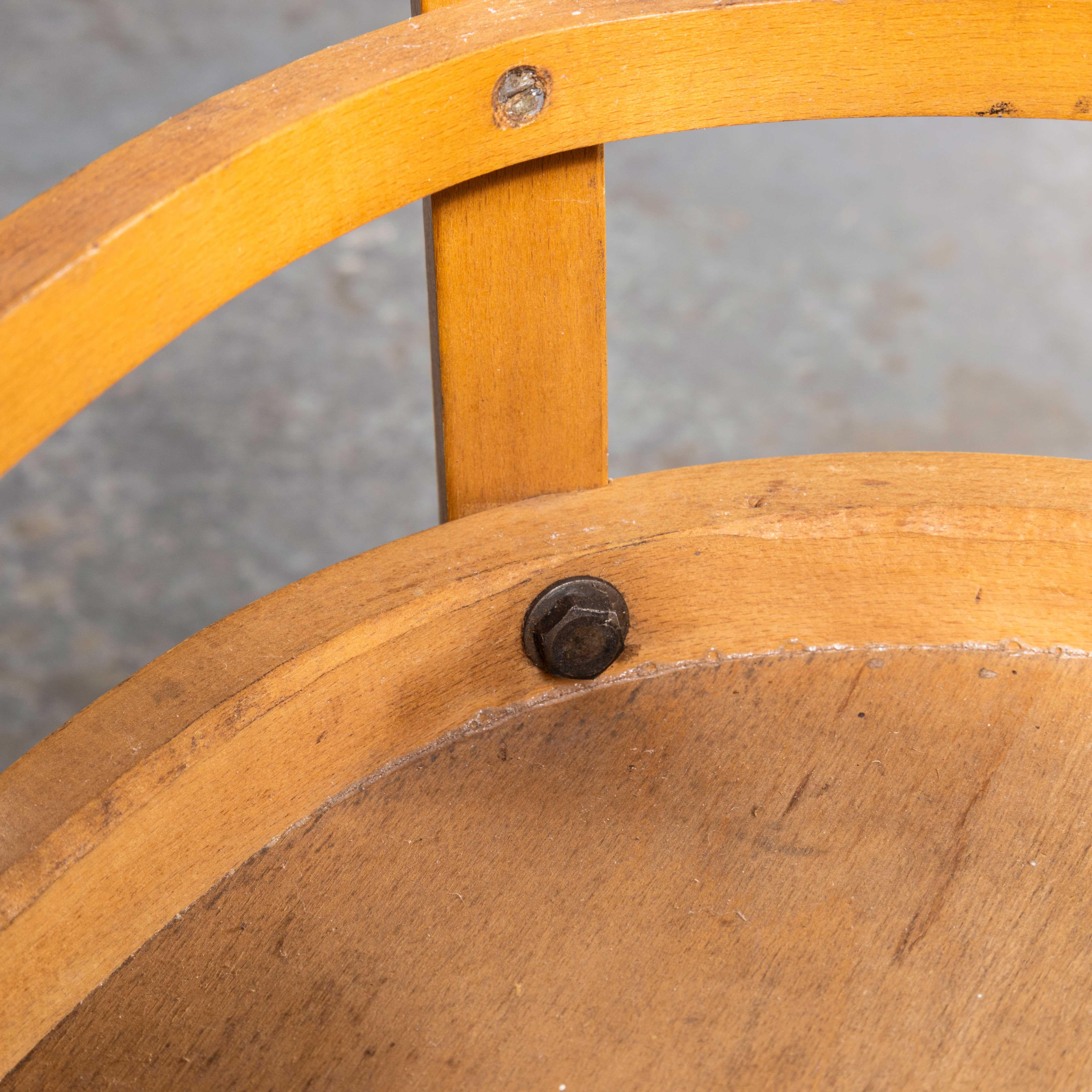 1960's Clasic Ladder Back Beech Dining Chair - Good Quantity Available For Sale 5