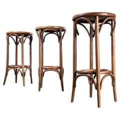 1960's Classic Bentwood High Bar Stools - Set Of Three