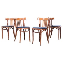 1960
s Classic Bentwood Upholstered Upholstered Bistro Chairs - Set Of Four 1960
s Classic Bentwood Upholstered Upholstered Bistro Chairs - Set Of Four