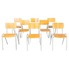 1960
s Classic Dutch University Dining Chairs - Set Of Eight