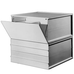 1960s Claudio Salocchi Bar Unit, Aluminium, White Lacquer for Sormani, Italy