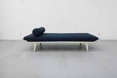 1960's "Cleopatra" Narrow Daybed with Sapphire Blue Mattress and Bolster