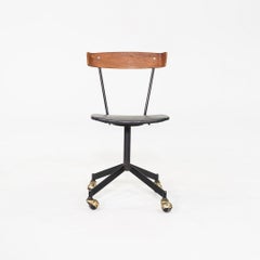 1960s Clifford Pascoe Desk Chair in Walnut by Lewis Street Metal Corp
