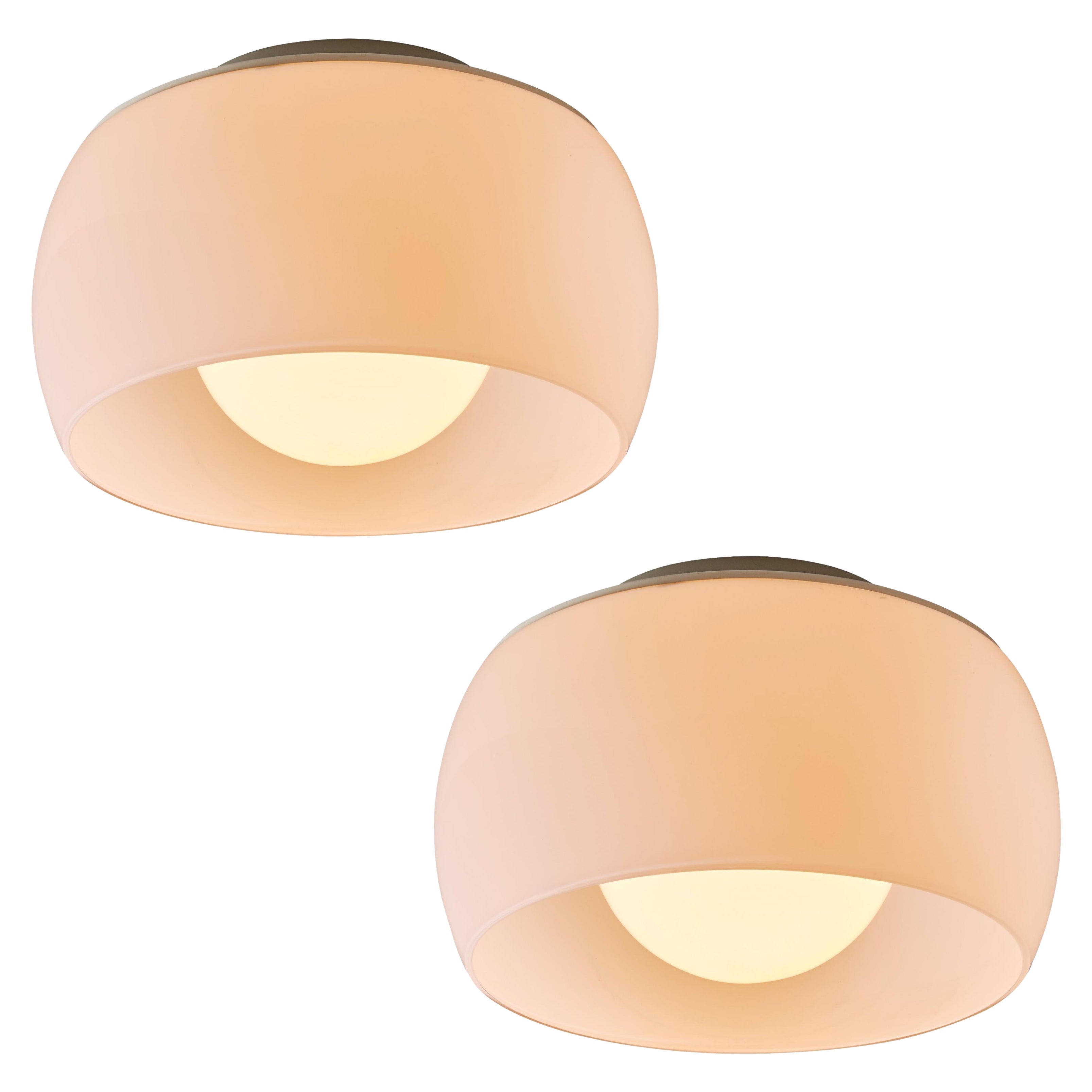 Empotrable de cristal "Clinio" de los años 60, de Vico Magistretti para Artemide