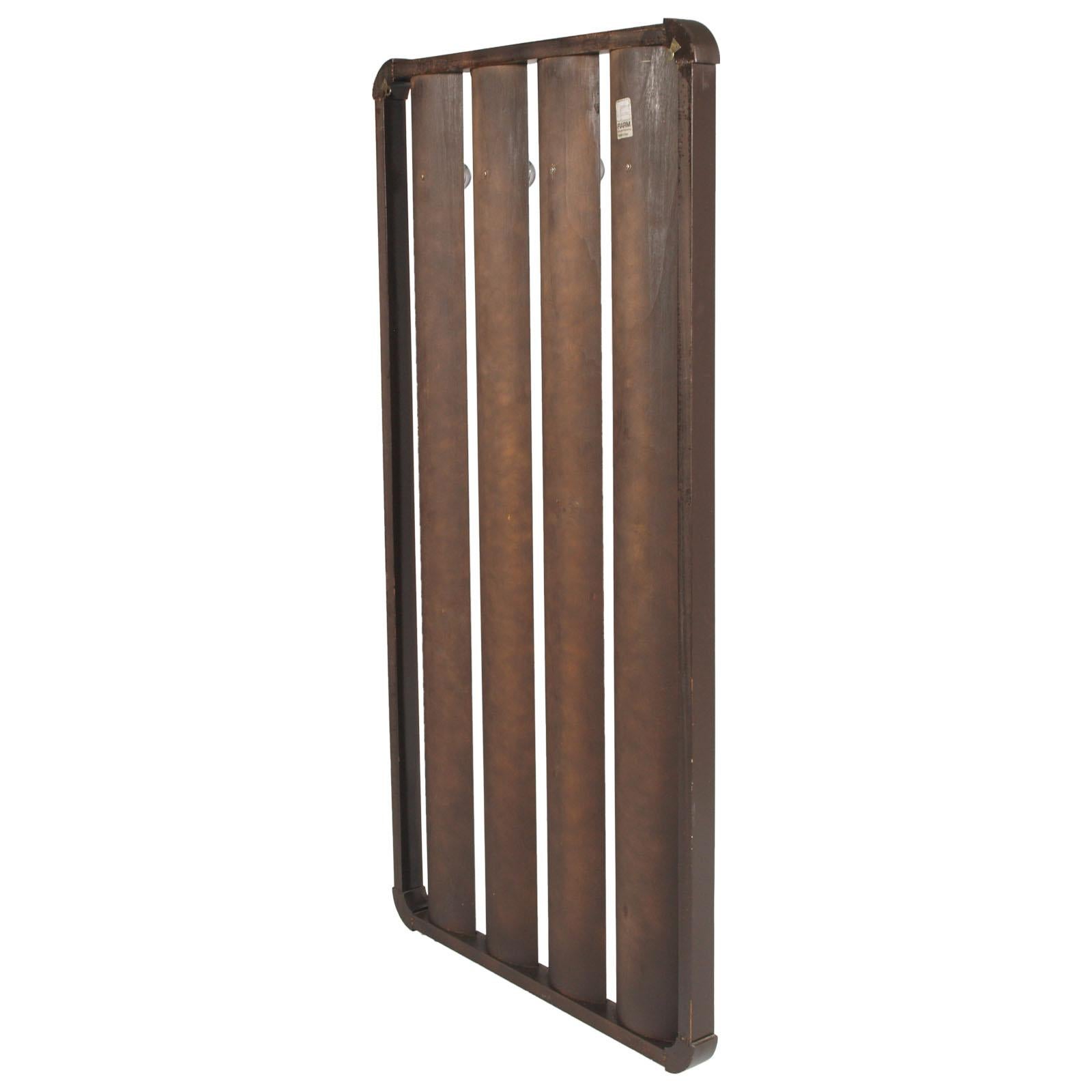 Galvanized 1960s Coat Rack by Carlo de Carli for FIARM in Curved Rosewood and Chrome Metal For Sale