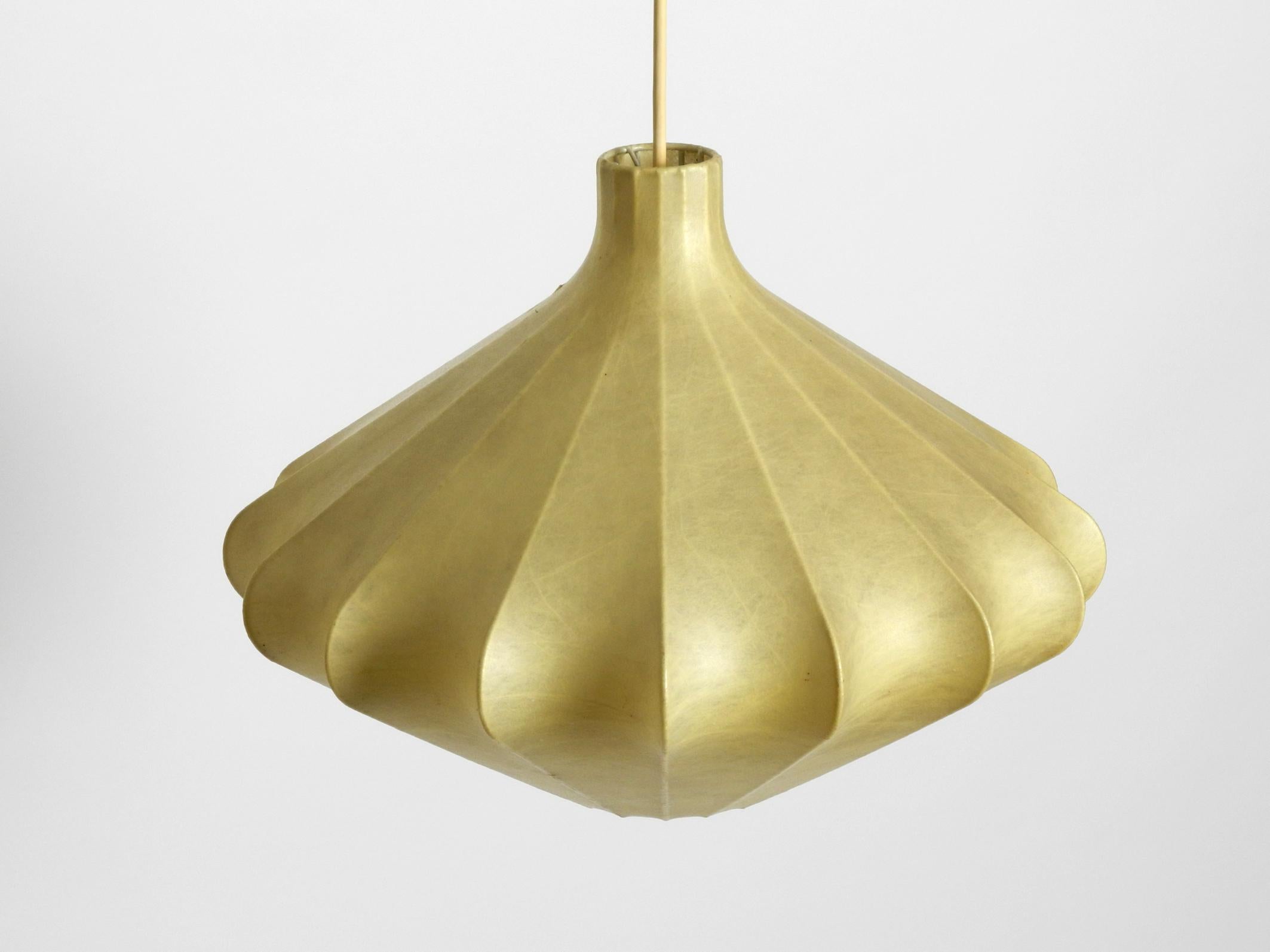 Mid-Century Modern 1960s Cocoon Pendant Lamp in Rare Design Made in Belgium