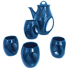 1960s Coffee Set Made in Norfolk - Holkham Owl Design Scandinavian Aesthetic