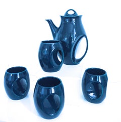 1960s Coffee Set Made in Norfolk - Holkham Owl Design Scandinavian Aesthetic