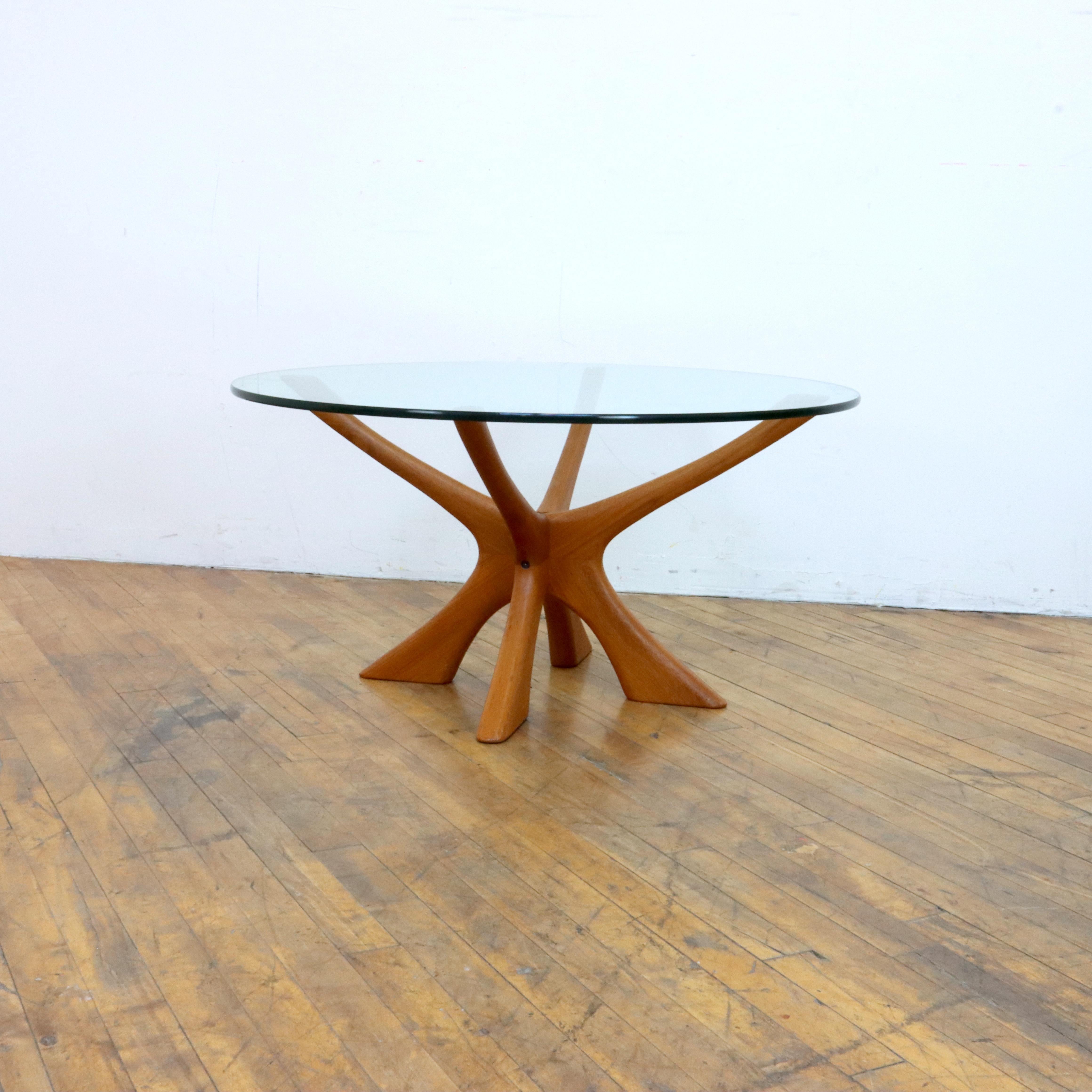 Glass 1960s Coffee Table by Illum Wikkelsø