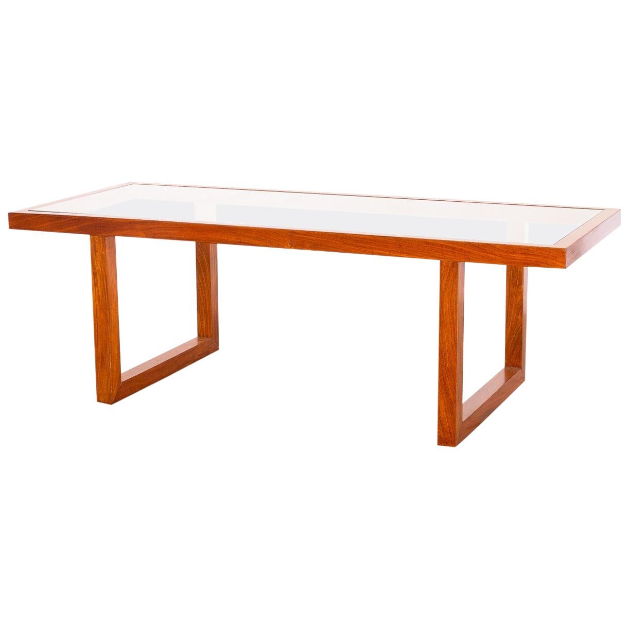 1960s Coffee Table in Amendoim Wood, Attributed to Joaquim Tenreiro, Brazil