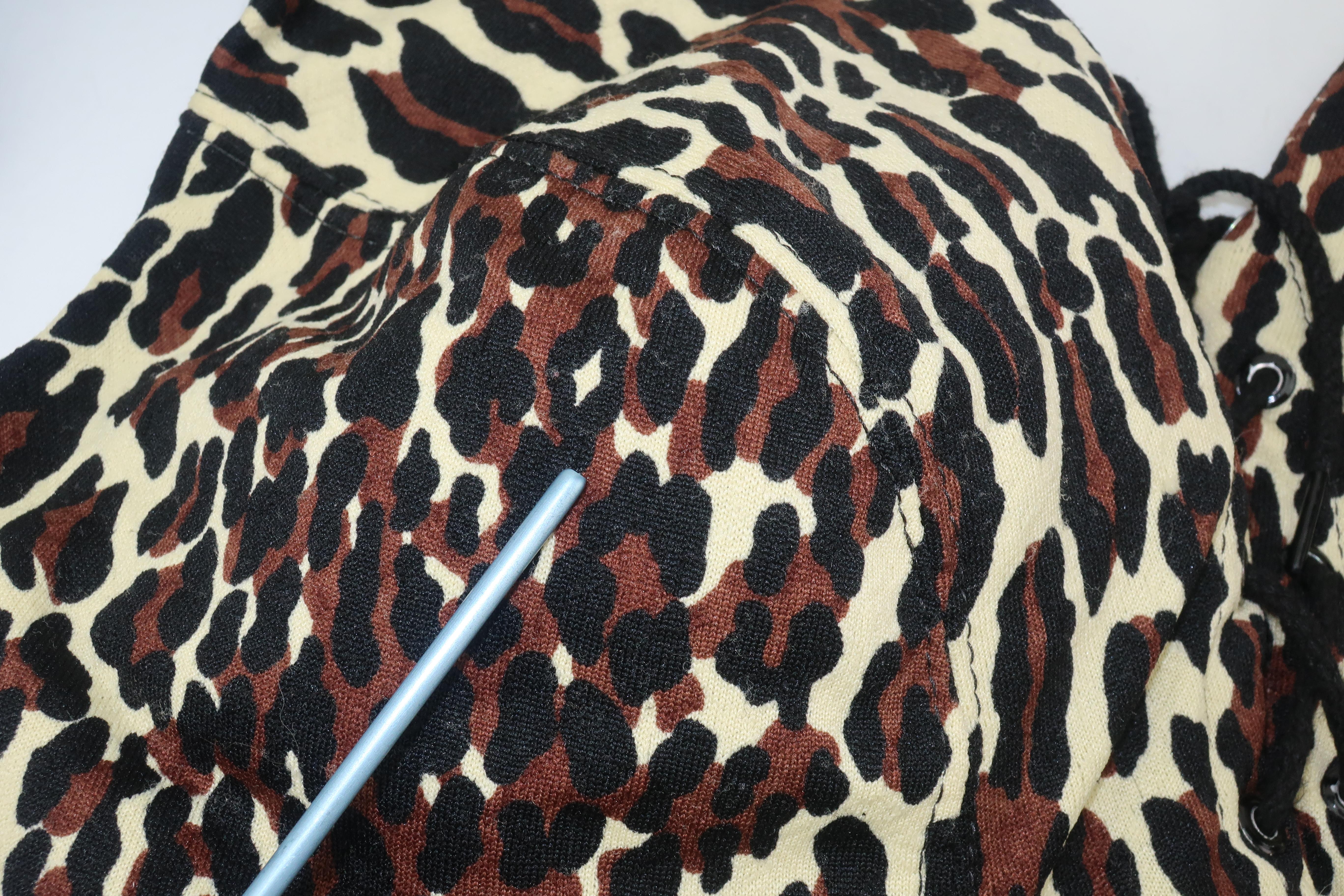 1960’s Cole of California Leopard Print Bathing Suit With Cover Up Pants 4