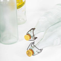 1960s Collection of French Decorative Soda Pop Bottles