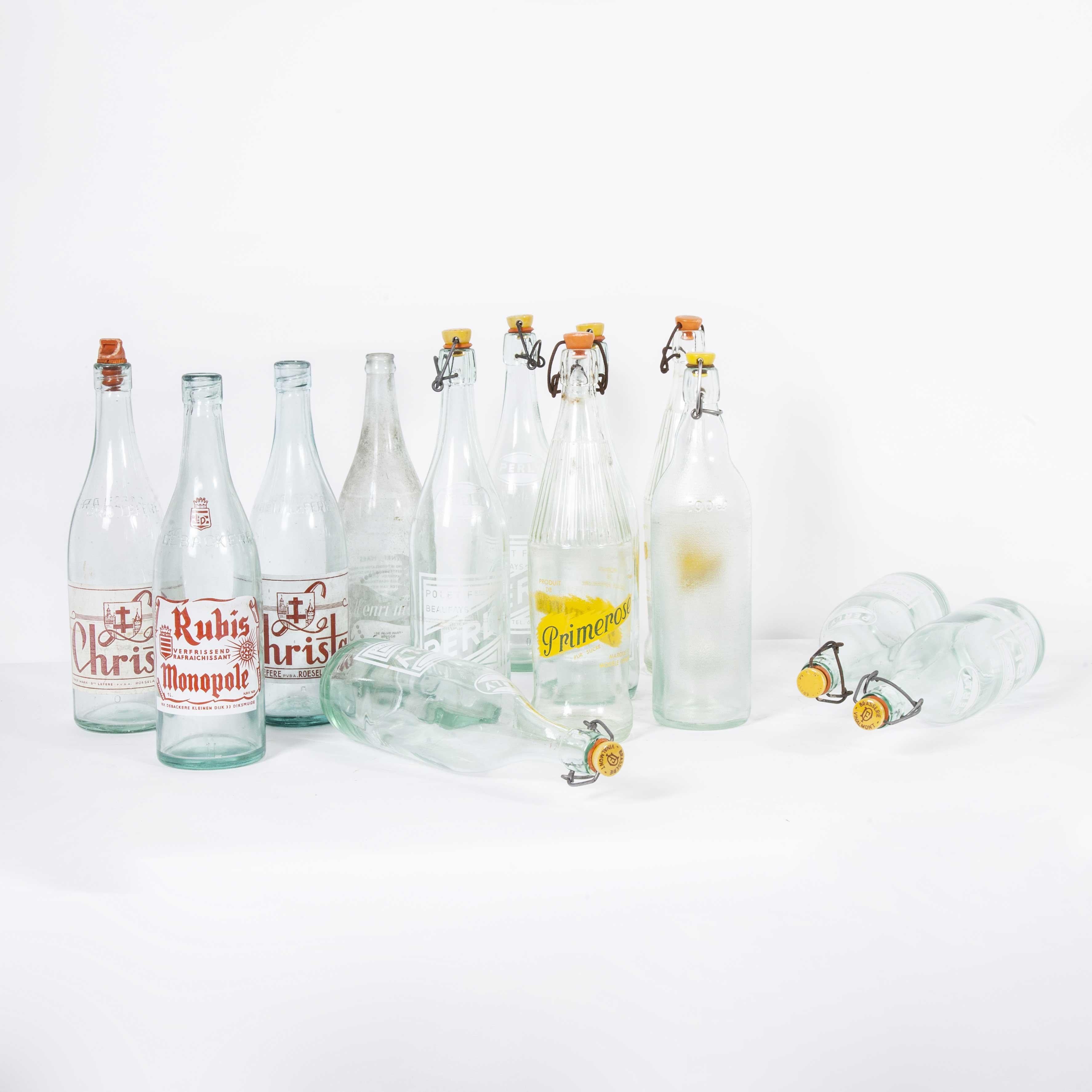 1960s Collection of French Decorative Soda Pop Bottles In Good Condition In Hook, Hampshire