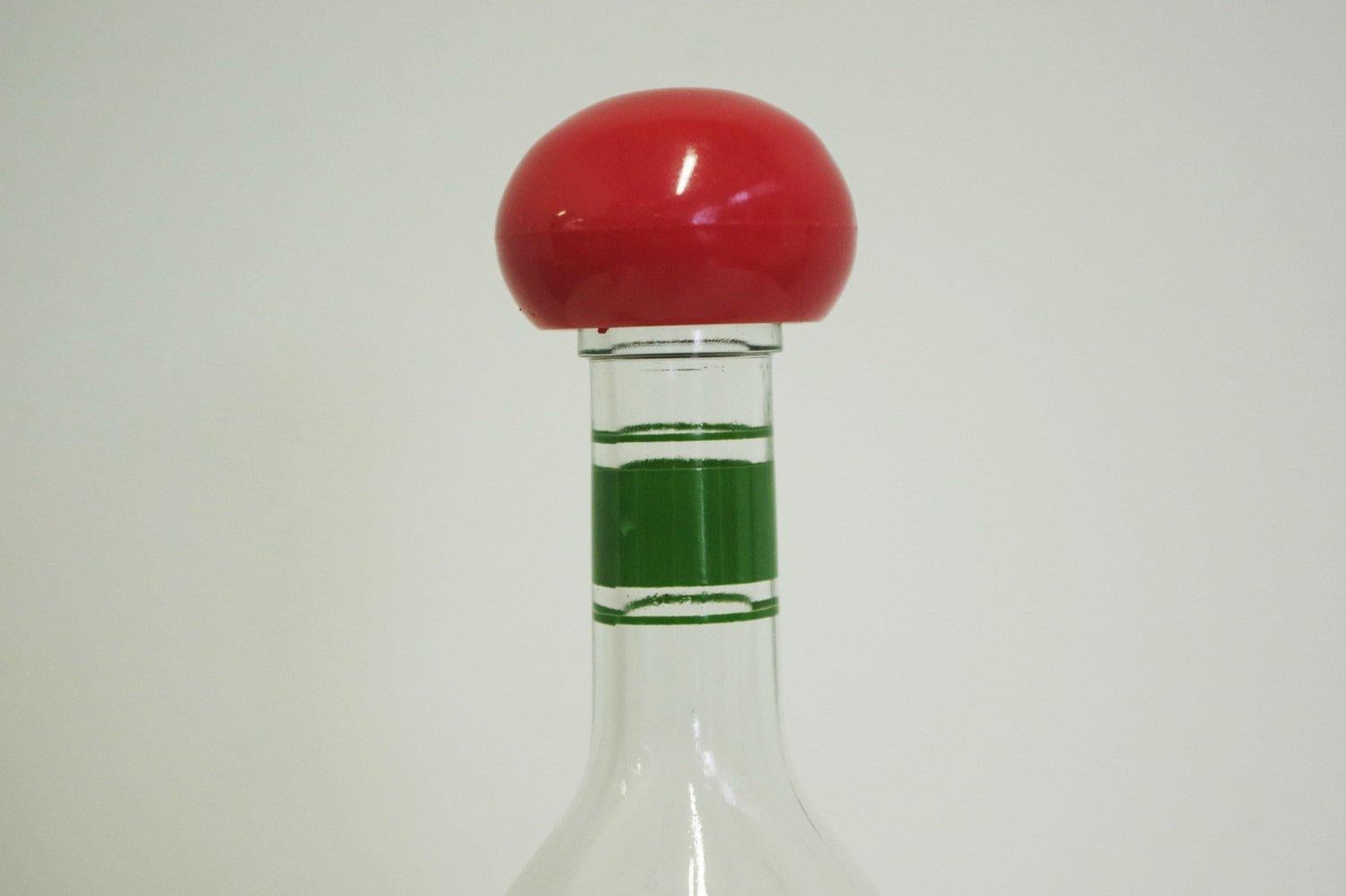 1960er Jahre Buntglas-Likör-Set - 5 Gläser & Dekanter (Italian) im Angebot