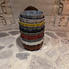 1960s Colorful Bundt Cake Pans Assorted Set of Ten