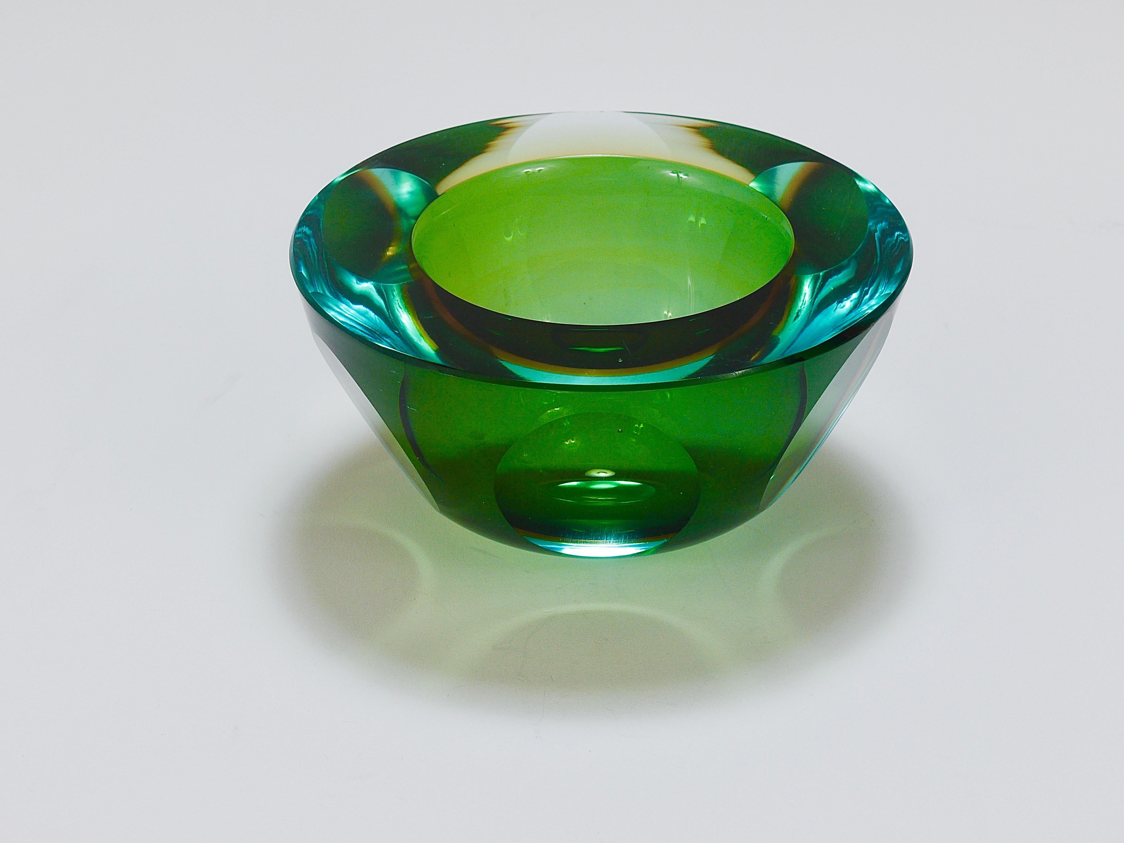 Sommerso Flavio Poli Caviar Murano Glass Bowl by Seguso, Italy, 1960s 5