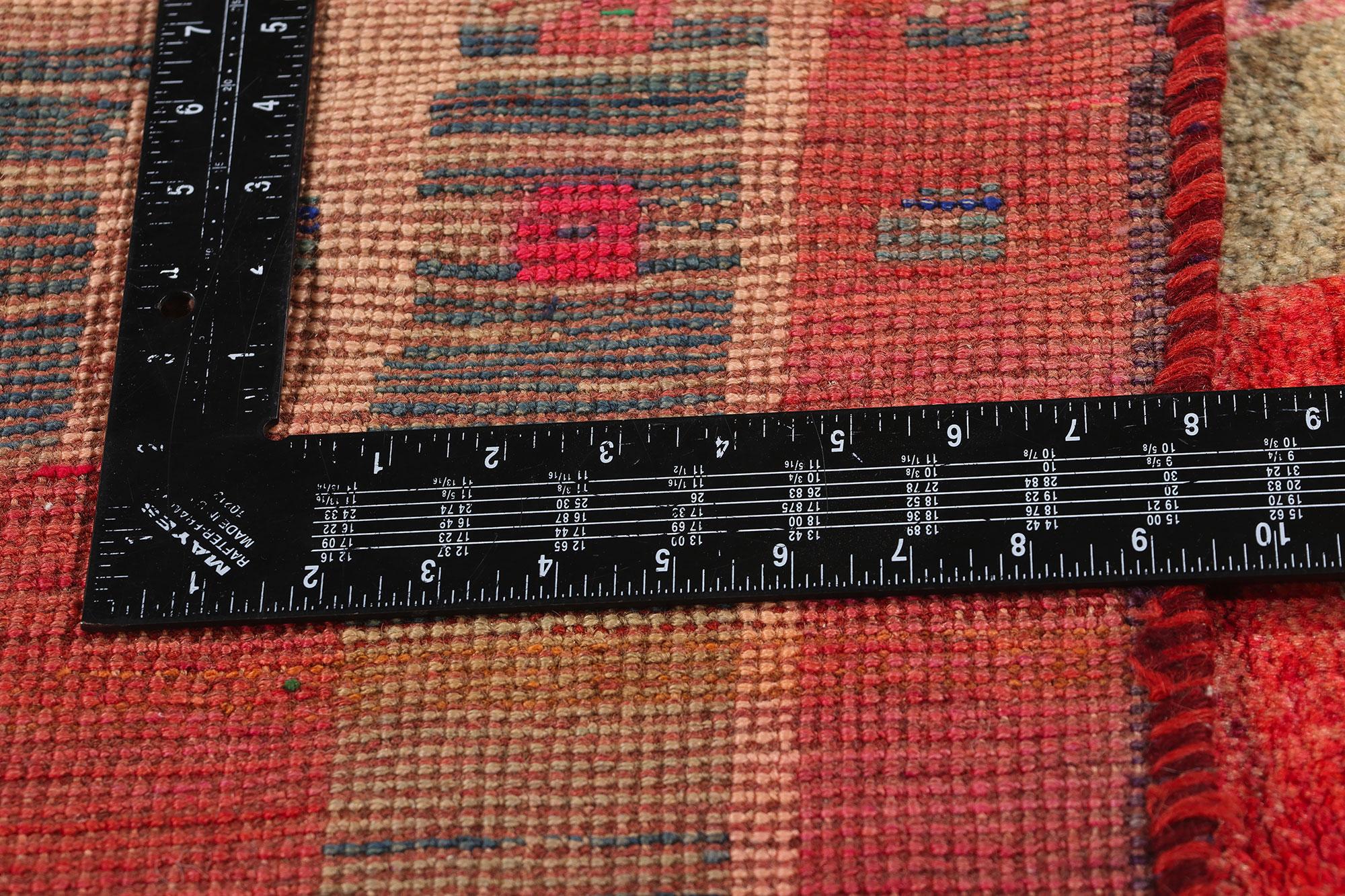 1960er Jahre Bunter persischer Gabbeh-Teppich mit Modernität im Zustand „Gut“ im Angebot in Dallas, TX