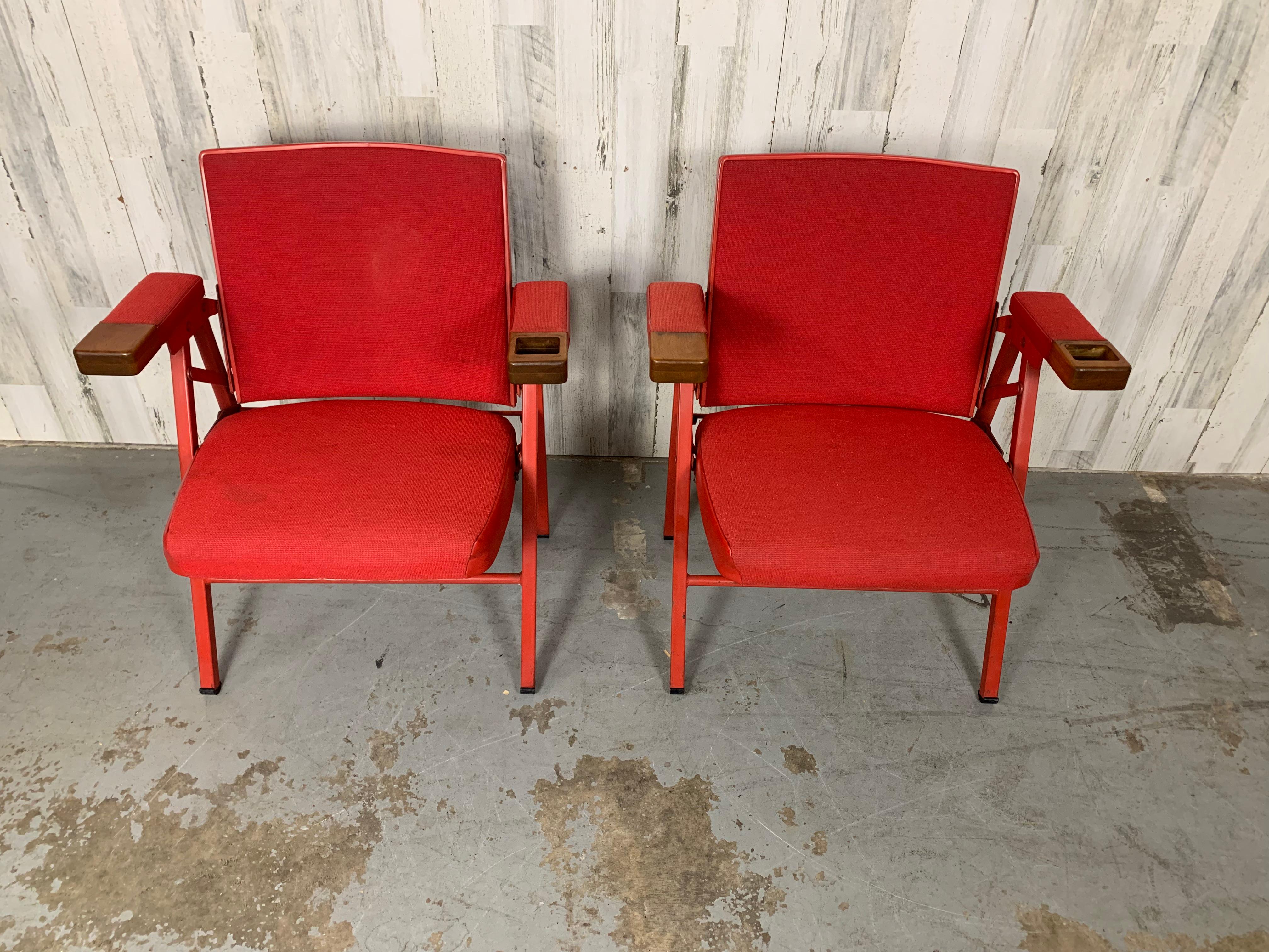 1960's Compass Leg Theater Chairs by American Seating For Sale 9