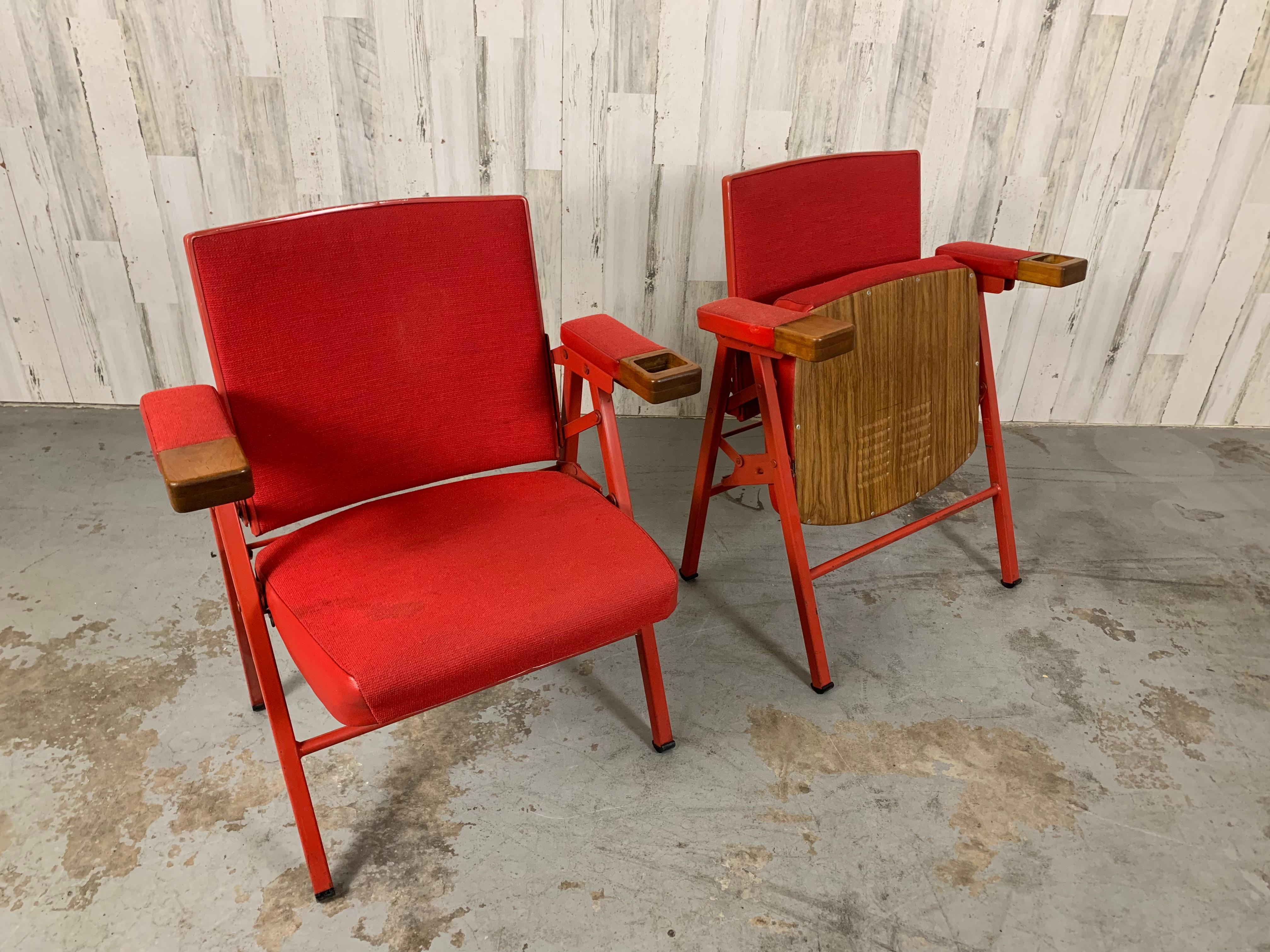 20th Century 1960's Compass Leg Theater Chairs by American Seating For Sale