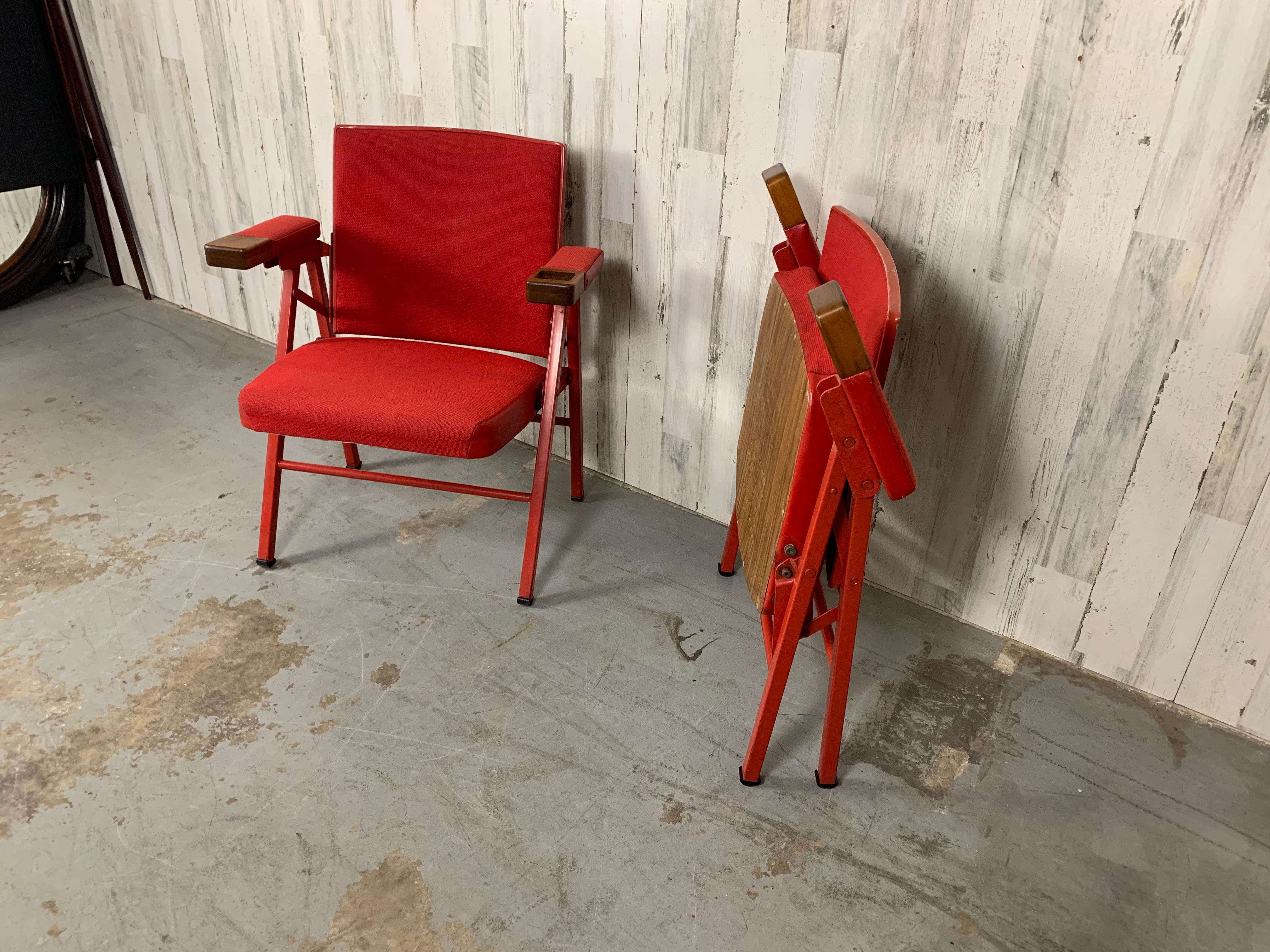 Metal 1960's Compass Leg Theater Chairs by American Seating For Sale