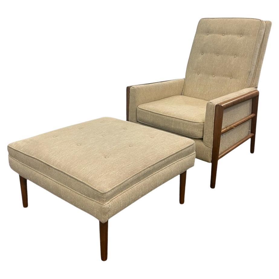 1960er Conant Ball Lounge Stuhl und Ottomane Leslie Diamond im Angebot