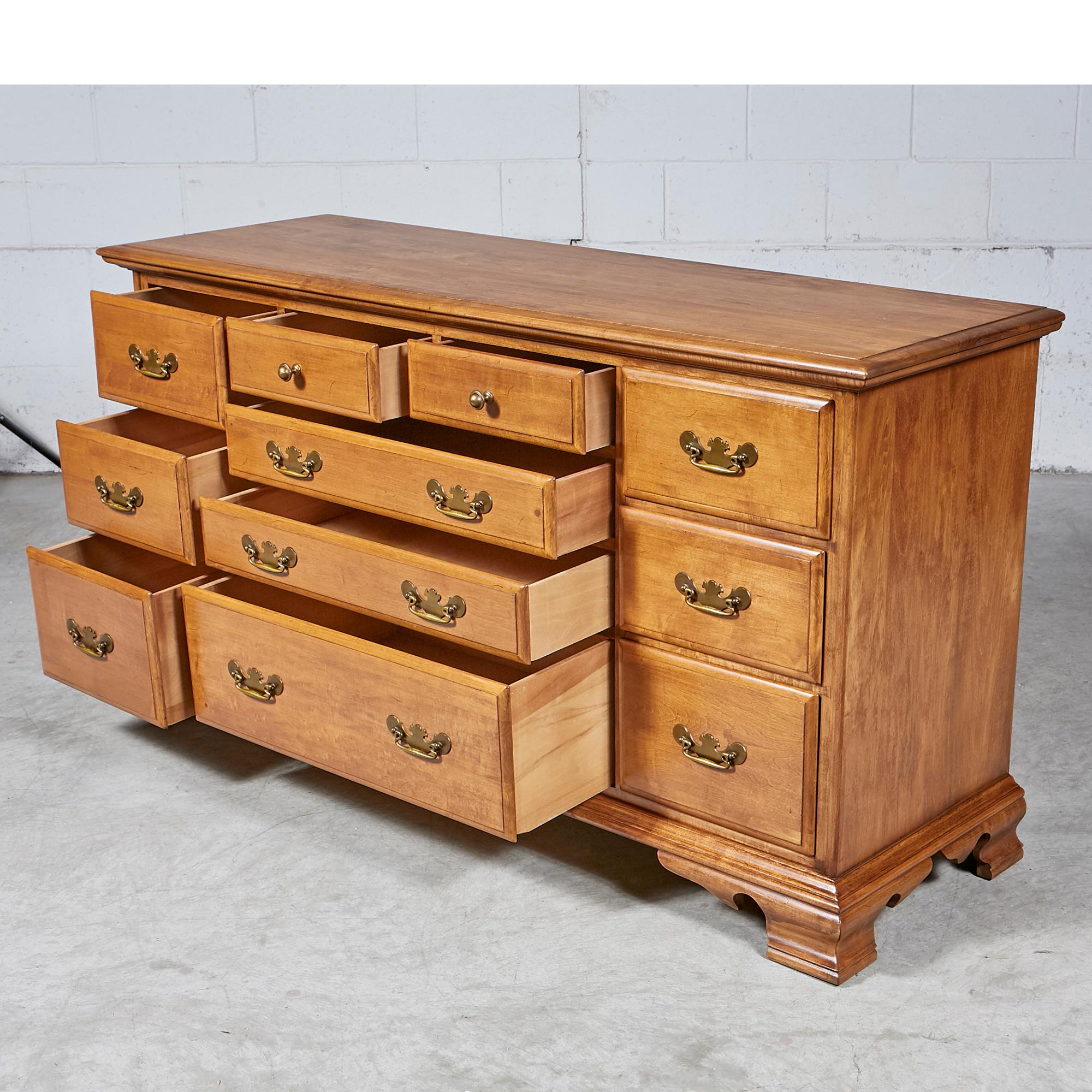 Mid-Century Modern 1960s Conant Ball Maple Low Dresser For Sale