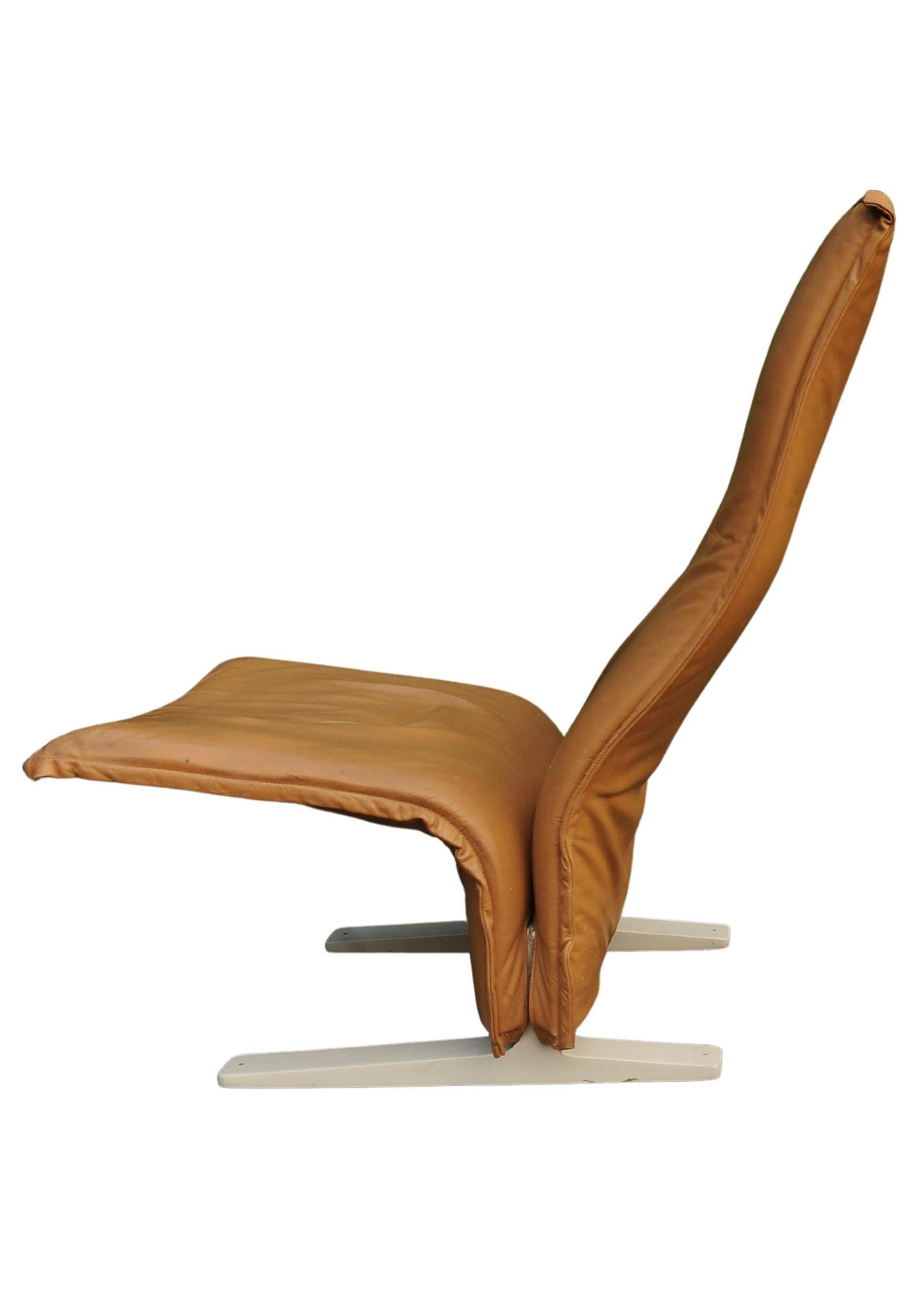 1960er Original Concorde Stuhl von Pierre Paulin für Artifort  Gepolstertes braunes Leder Made in France CIRCA 1960er Jahre

Zwei auf Lager, Preis pro Stuhl

Modell Concorde (F780) 1960er Jahre Entworfen für Air France für die Wartebereiche der
