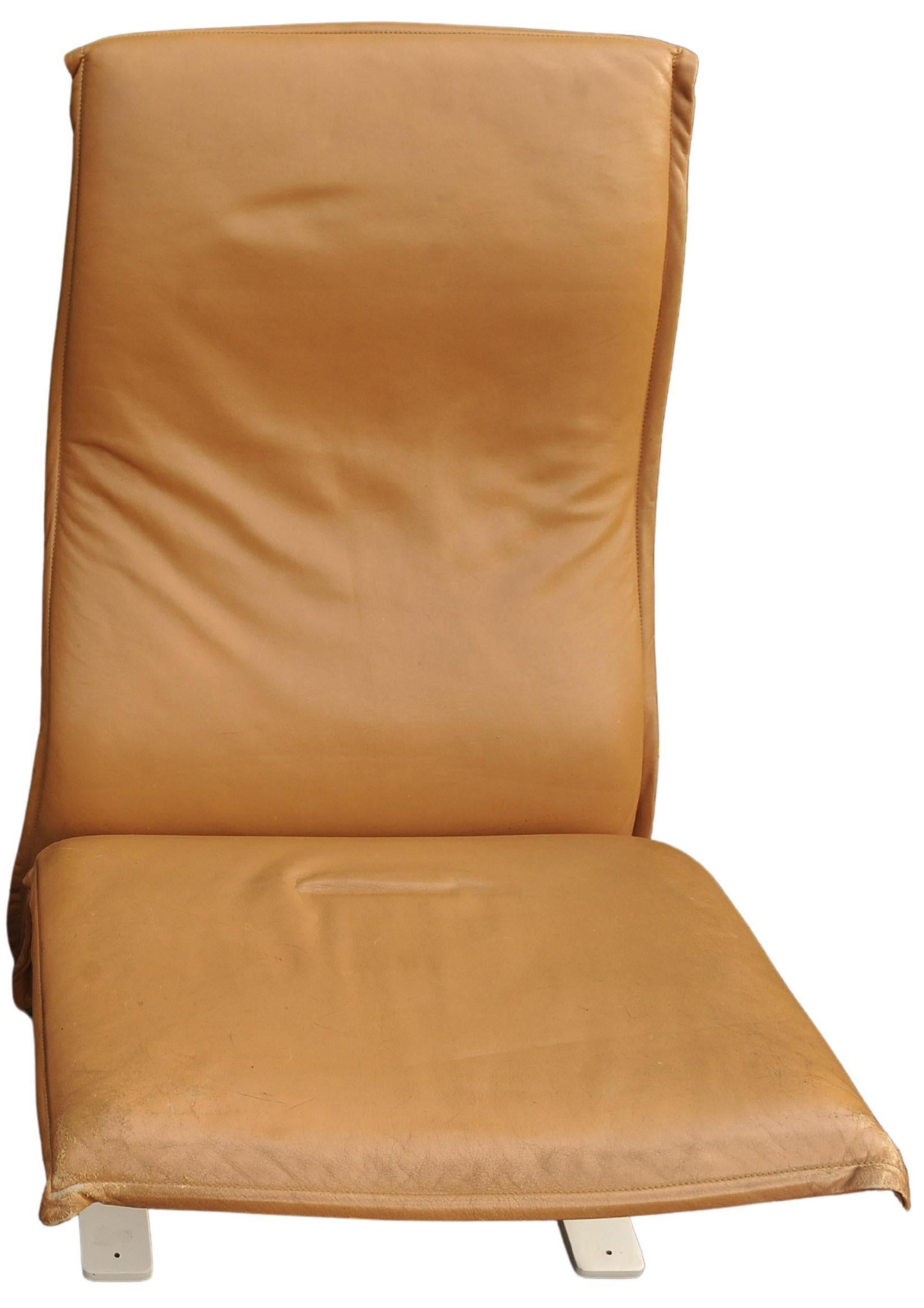 1960's Concorde Stuhl von Pierre Paulin für Artifort Gepolstertes Tan Leder (Französisch) im Angebot
