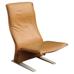 1960's Concorde Chair by Pierre Paulin for Artifort Upholstered Tan Leather