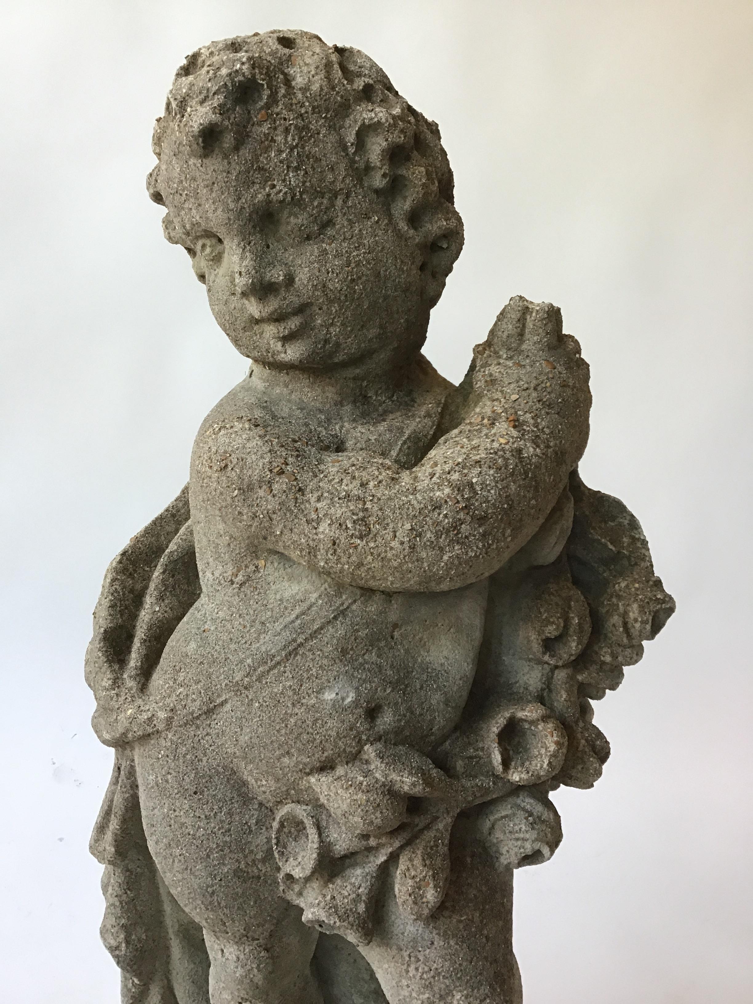 1960s Concrete Cherub at 1stDibs concrete cherub statues
