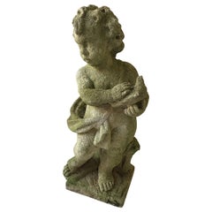 Vintage 1960s Concrete Cherub