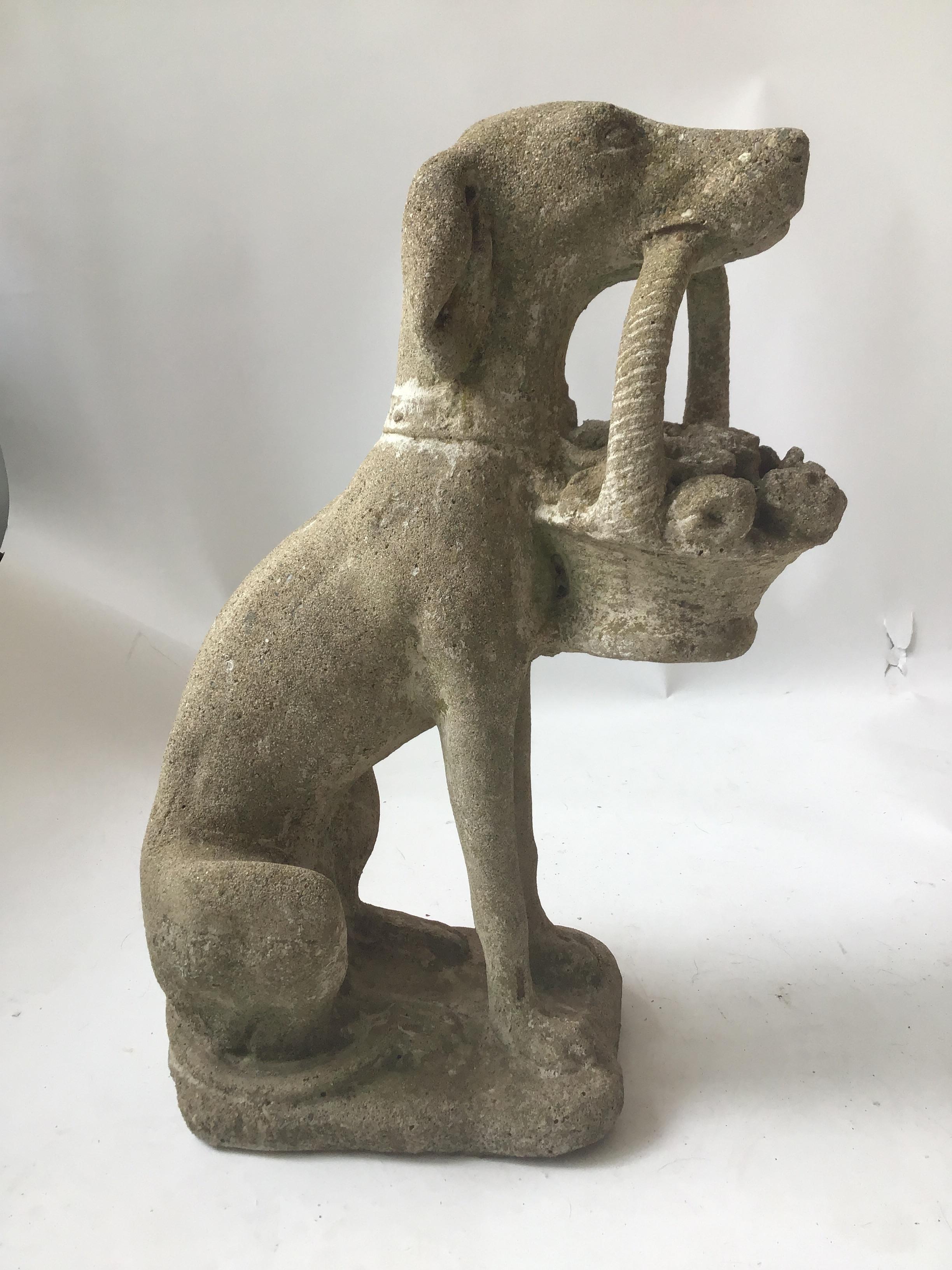 1960s Concrete Dog In Good Condition In Tarrytown, NY