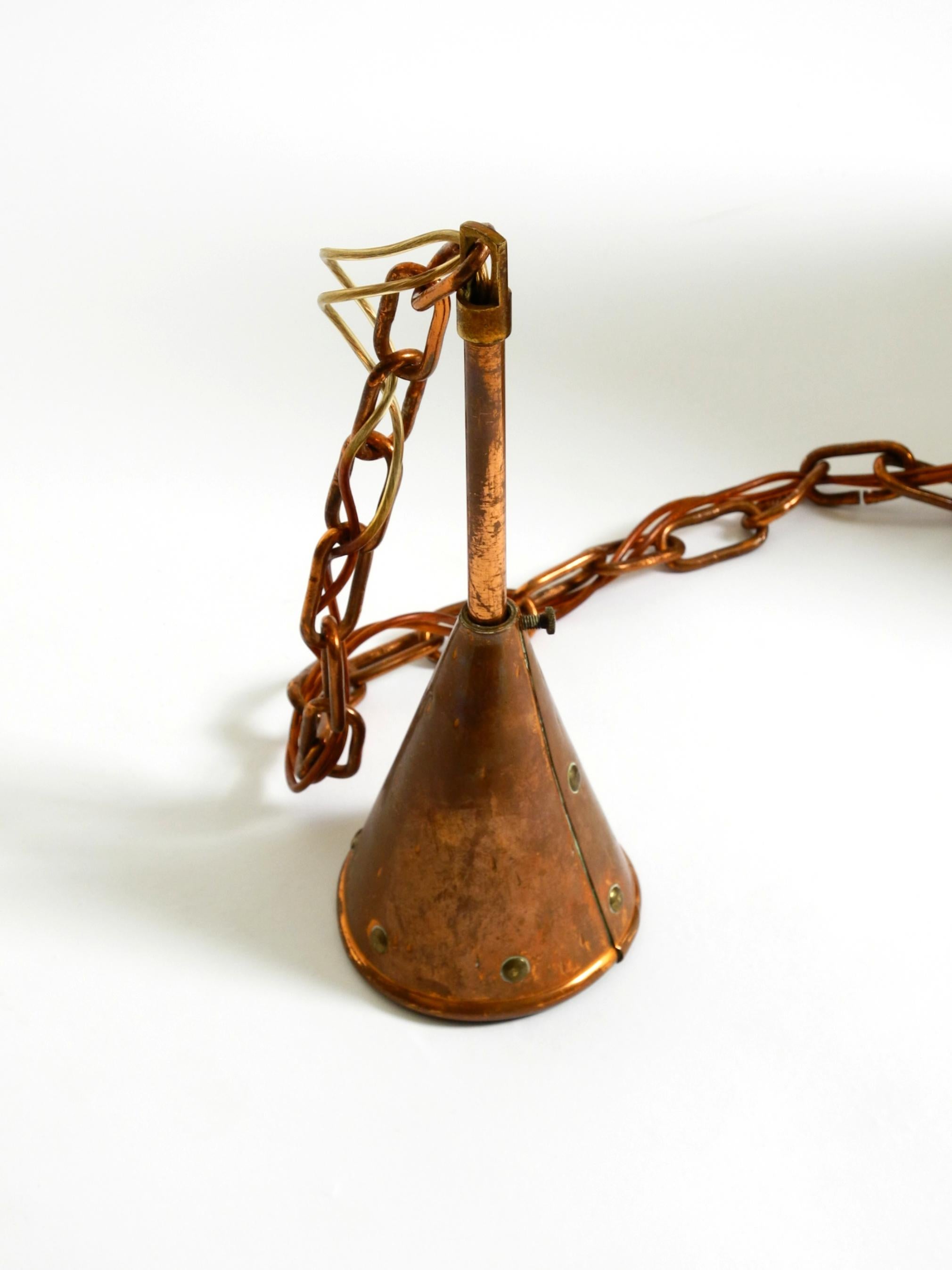 Lampada a sospensione a cono degli anni '60 in rame di TH. VALENTINER Copenhagen, Made in Denmark in vendita 13