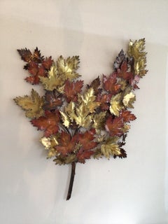 1960s Copper and Brass Leaf Sculpture