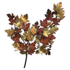 1960s Copper and Brass Leaf Sculpture