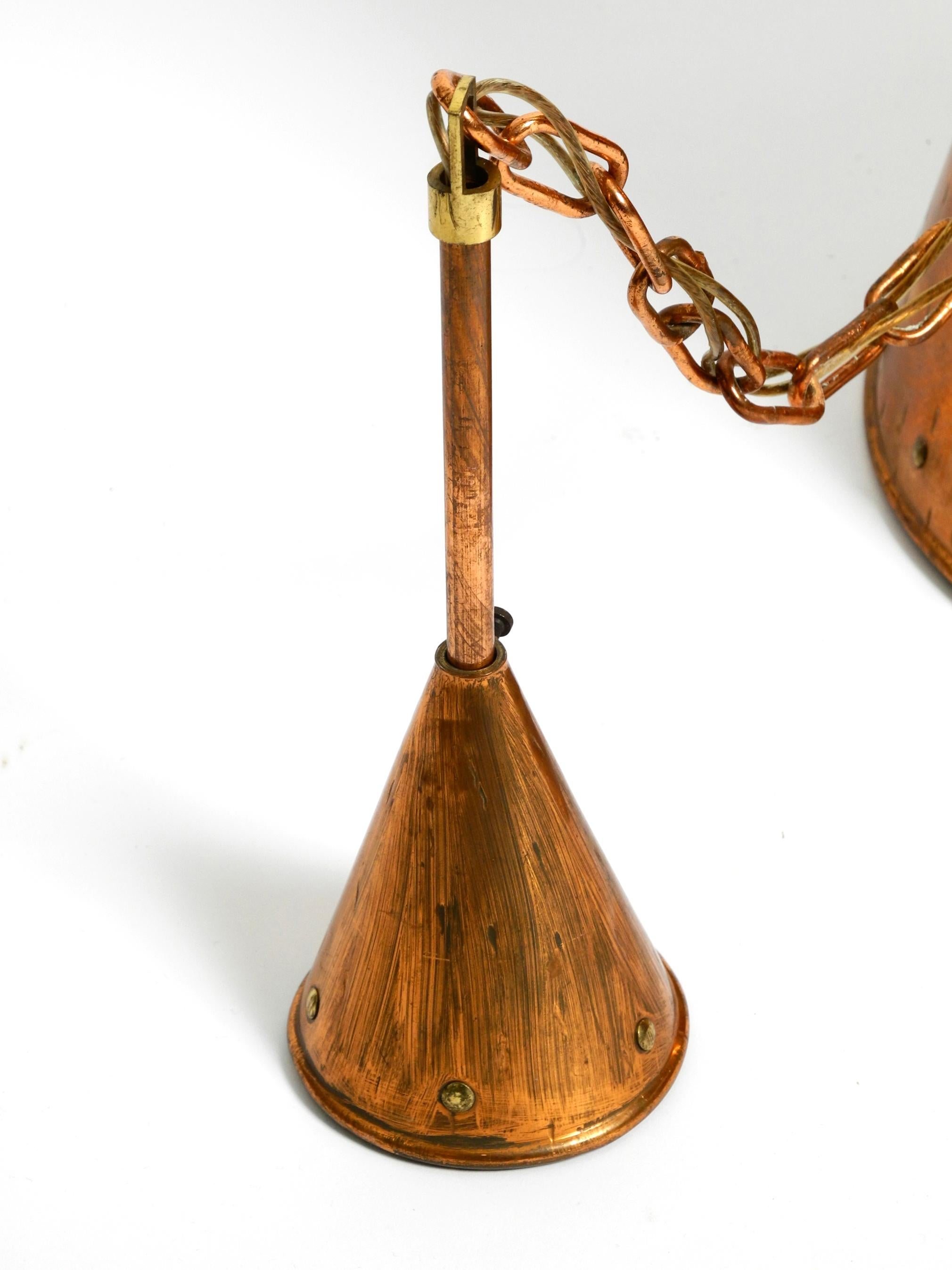 1960's Copper Cone Pendant Lamp from Th. Valentine Copenhagen Made in Denmark 4