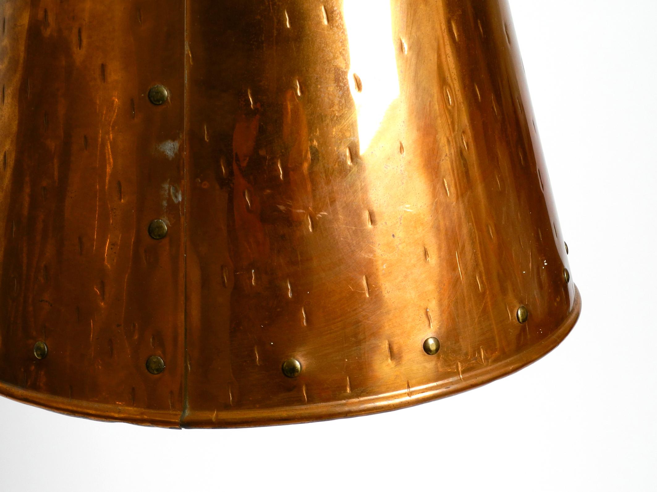 1960's Copper Cone Pendant Lamp from Th. Valentine Copenhagen Made in Denmark 8