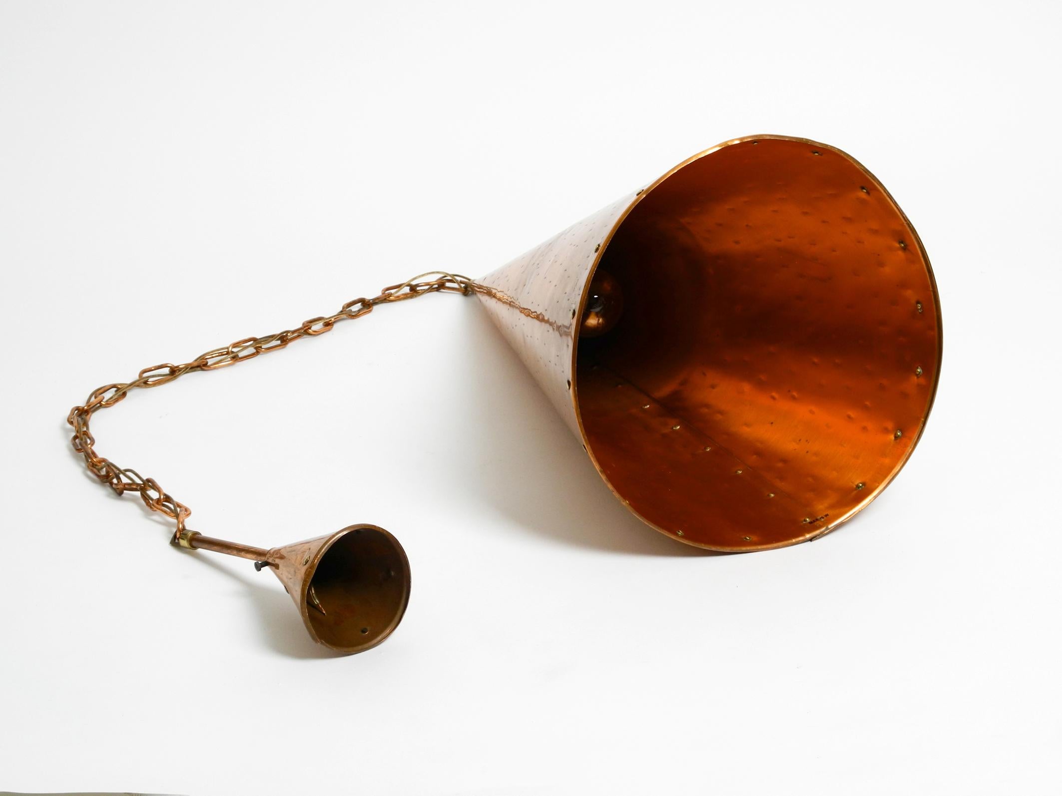 1960's Copper Cone Pendant Lamp from Th. Valentine Copenhagen Made in Denmark 12