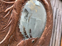 1960’s Copper French mirror by Anthony de Luscian